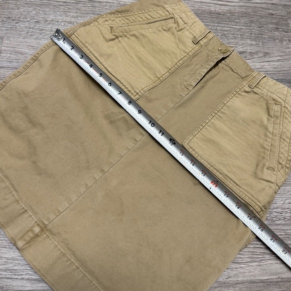J.Crew City Fit Khaki Utility Skirt Size 12 Tan Cotton Blend Stretch 77388 - Picture 7 of 9